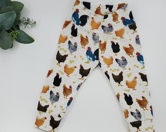 Chicken Leggings,Leggings,Boy Leggings,baby pants,baby leggings,Toddler leggings,toddler pants,baby farm, chicken, chickens, chicken pants