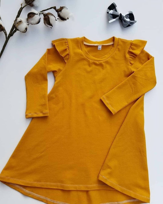 knee length dresses for ladies Bumble and Kind Long Sleeve Swing Girls Dress  Dreamiere