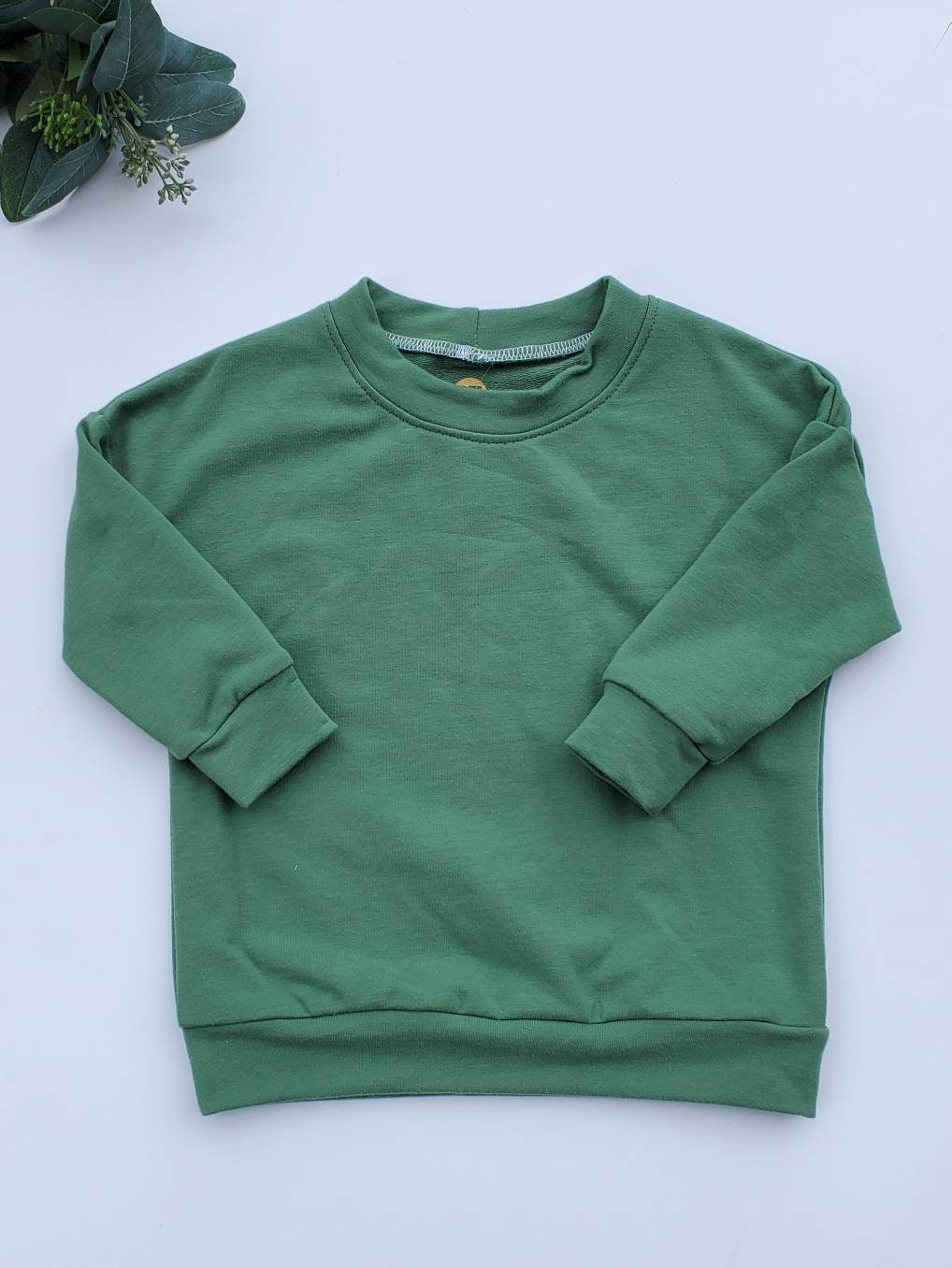 Sage green crew neck sale