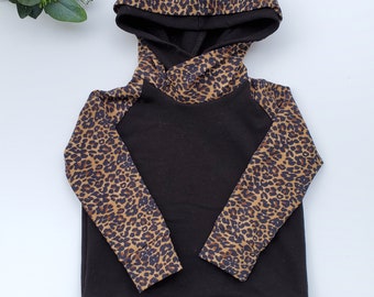 Leopard Double Hoodie: Kids Sweatshirt