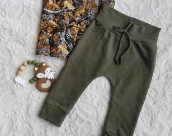 Olive Joggers, Leggings, Girl Joggers, Boy Joggers, baby pants, baby joggers, baby leggings, Toddler Joggers, Olive, baby joggers