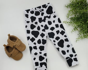 Cow Leggings, Girl Leggings, boy leggings, baby pants, baby leggings, Toddler leggings, farm, ranch, cow, cow pants, cow print,cow, leggings