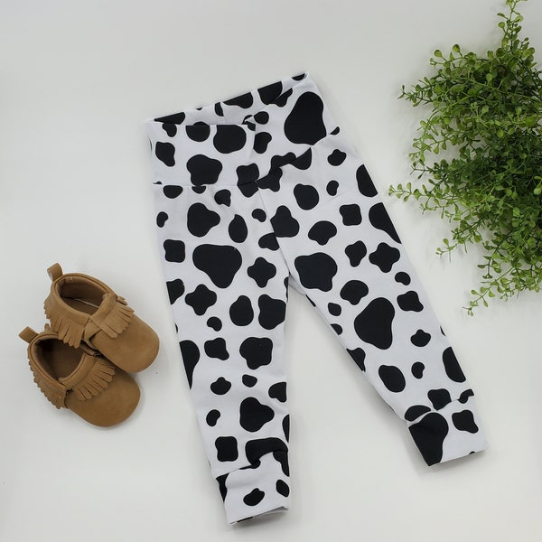 Cow Leggings, Girl Leggings, boy leggings, baby pants, baby leggings, Toddler leggings, farm, ranch, cow, cow pants, cow print,cow, leggings