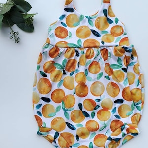 Clementine Romper,Napa Romper,Romper,baby romper,toddler romper,girl romper,girl clothing,baby,toddler romper,clementine,clementines,oranges
