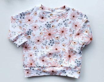 Floral crewneck,Floral sweatshirt,Toddler sweatshirt,baby sweatshirt,Sweatshirt,crew neck,floral, pink, rust, sage