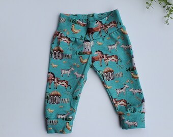 Farm Leggings,Leggings,Boy Leggings,baby pants,baby leggings,Toddler leggings,toddler pants,baby farm,farm,cow,horse,windmill,chicken,pig