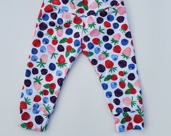 Berry Leggings, Leggings,Girl Leggings, baby pants, baby leggings, Toddler leggings, berry, strawberry, blueberry, raspberry leggings