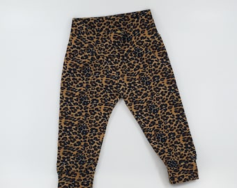 Leopard Print Baby Leggings: Soft Cotton Knit Baby and Toddler Pants