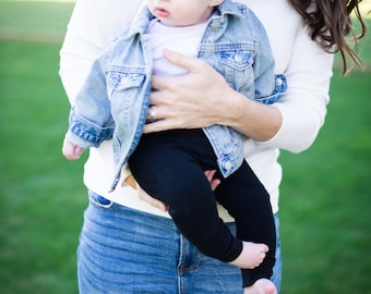 Black Baby Joggers: Soft Cotton French Terry Knit Baby and Toddler Pants