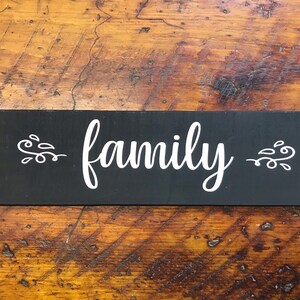 Primitive Wooden &#39;family&#39; Sign