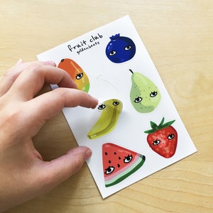 Fruit Club Sticker Sheet Goldenbeets 4x6 Vinyl Waterproof Sticker Set Fresh Food Vegan Vegetarian image 2