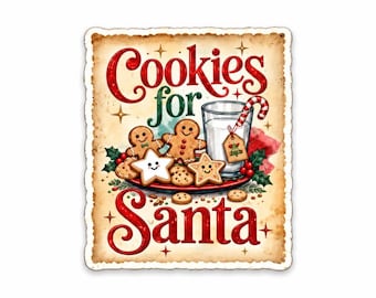 5 PCS Cookies For Santa Planar Resin Flatbacks for Badge Reels, Card Making