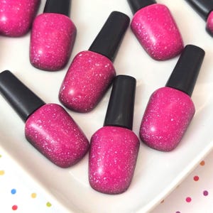 6pcs Nail Polish Cabochons | Glam Beauty Flatbacks | DIY Makeup Craft Embellishments