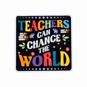 5pcs Teacher Planar Resin Flatbacks | School Cabochons | Teachers Can Change The World Charms