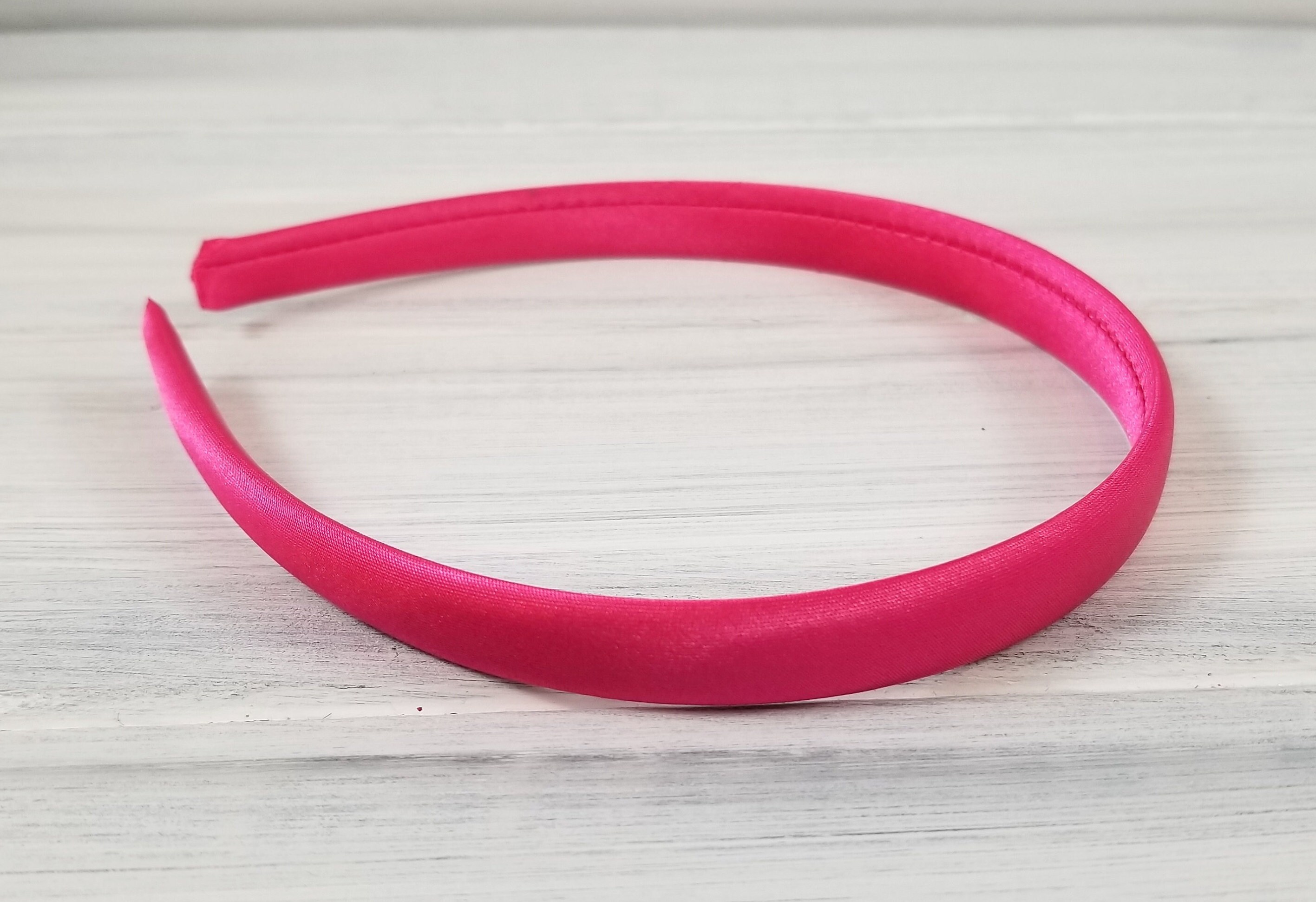 15 mm Thick Satin Headbands Crimson Red