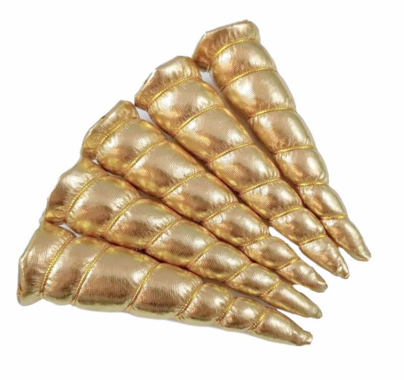 Padded Unicorn Horn | 5" Standard | Glamorous Gold