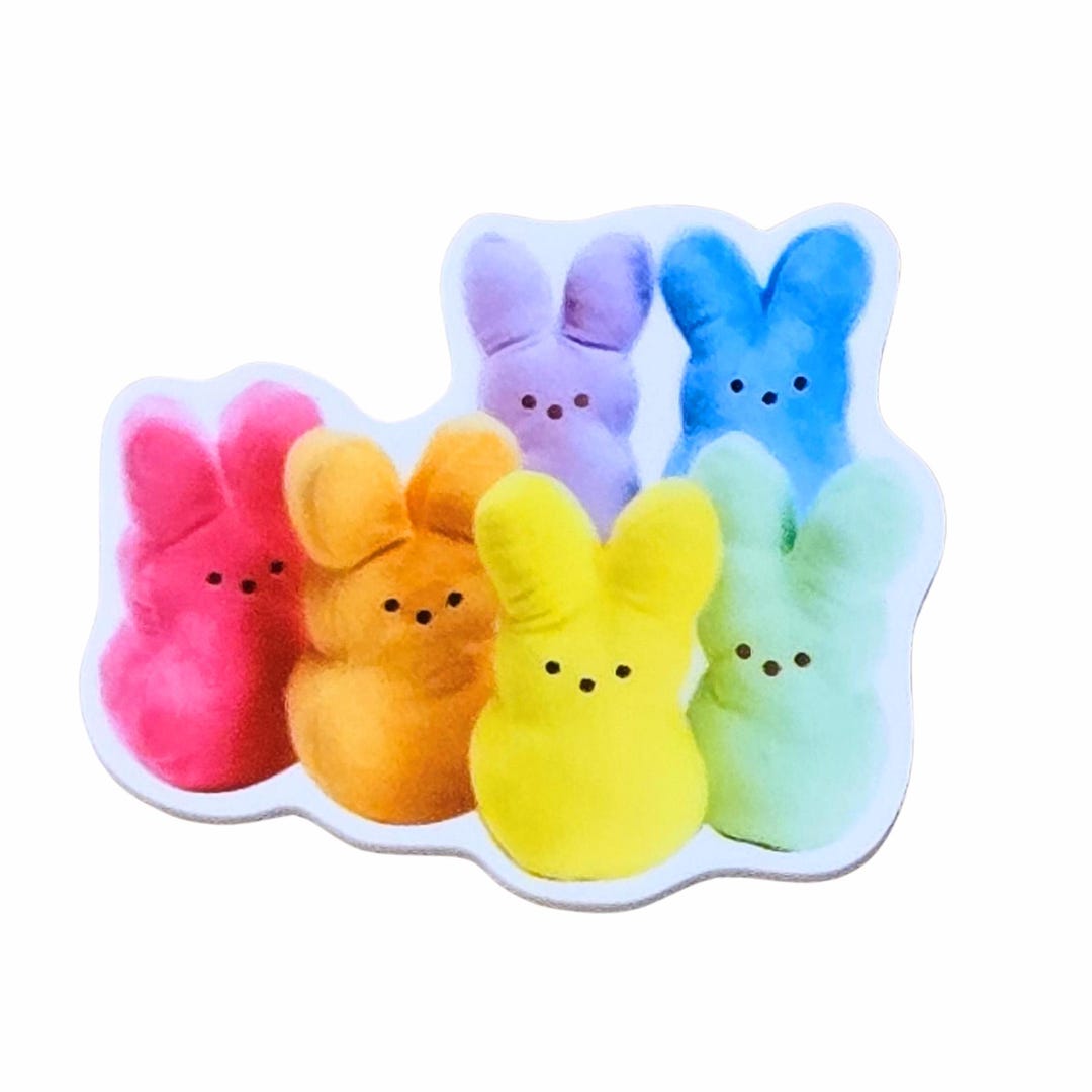 5 Easter Planar Resin Flatbacks | Bunny Cabochon | Rainbow Rabbit ...