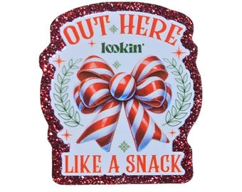 2 unidades de láminas acrílicas planas con purpurina "Lookin Like a Snack" para hacer tarjetas y llaveros DIY.