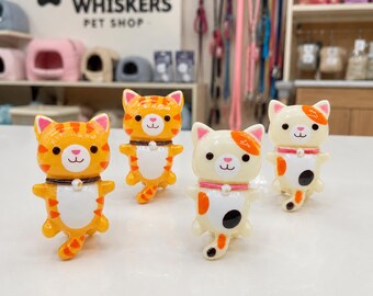 4 piezas de resina plana "Calico Kitty" - Cabujón de gato 3D para centros de lazos y llaveros