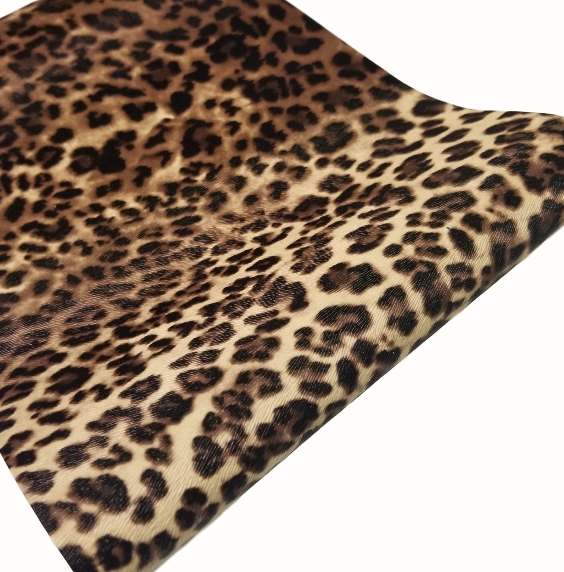 Leopard Cheetah Faux leather Animal print DIY craft fabric Etsy