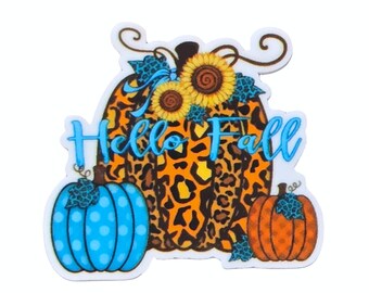 5pcs Fall Planar Resin Flatbacks | Leopard Pumpkin Cabochons | DIY Craft Embellishments