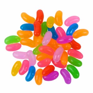 100 PCS Mini Jelly Beans - 3D Easter Candy Cabochons for Fake Bake Treats, Slime Charms