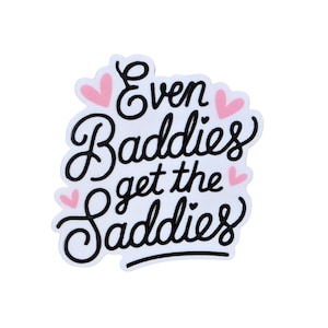 5 PCS "Baddies Get Saddies" Cheeky Planar Resin Flatbacks for Badge Reels, Card Making, DIY Pen Toppers