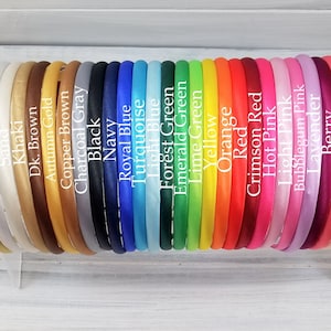 10mm Satin Headbands | DIY Hair Accessories | Blank Headbands for Crafts | Assorted Colors