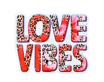 5 PCS "Love Vibes" Valentine's Day Planar Resin Flatbacks for Badge Reels, Tumbler Toppers, DIY Jewelry