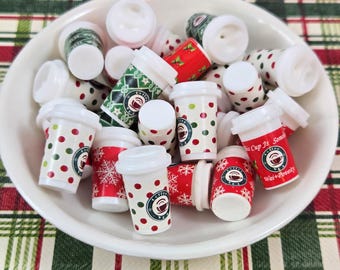 10 PCS Miniature Coffee Cups, 3D Kawaii Decoden Charms for Dollhouse, DIY Jewelry