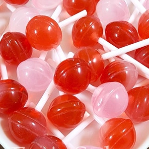 8pcs Lollipop Cabochons | Cute Candy Charms | Fake Red & Pink Suckers | Valentine Decor