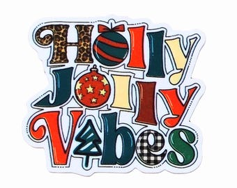 5 PCS Holly Jolly Vibes Planar Resin Flatbacks for Badge Reels, DIY Magnets