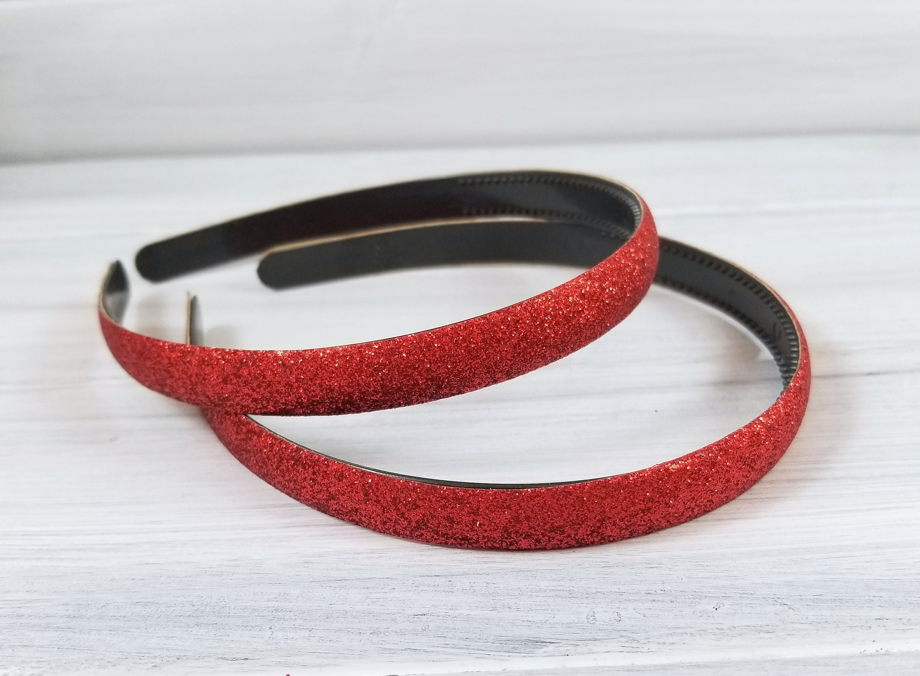 Glitter Headband True Red 13 mm Headbands for Women & | Etsy