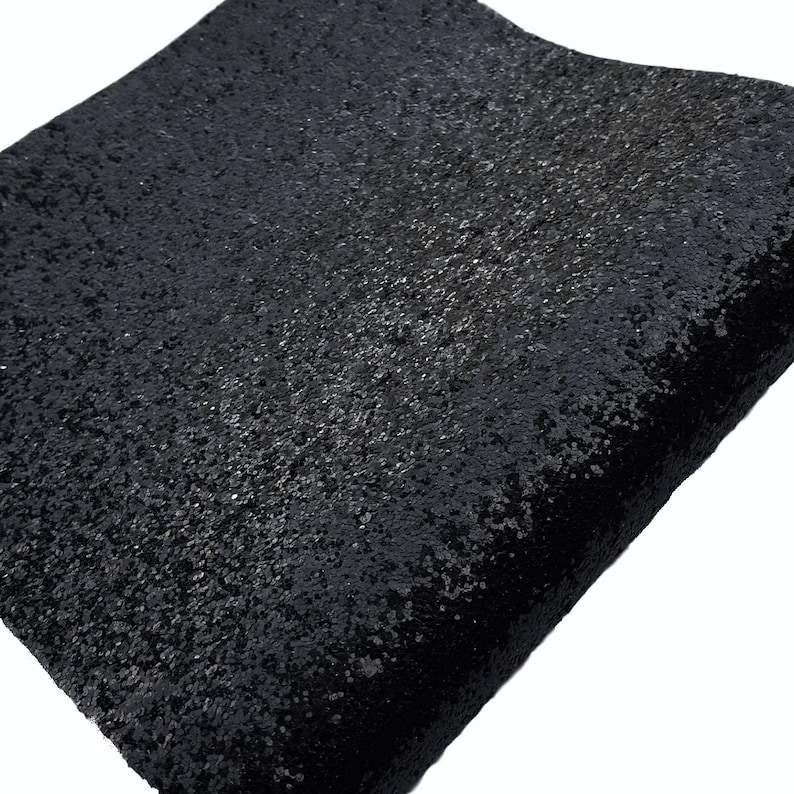 DIY craft material Chunky Glitter sheets Black Glitter sheet Glitter Faux leather