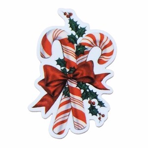 5 Christmas Planar Resin Flatbacks | Candy Cane Cabochon | Holiday Charms | DIY Craft Embellishments