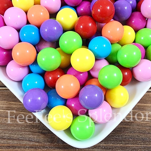 10 pcs Resin Cabochon . Colorful Fake Gumballs . Resin Bubblegum . NO HOLE