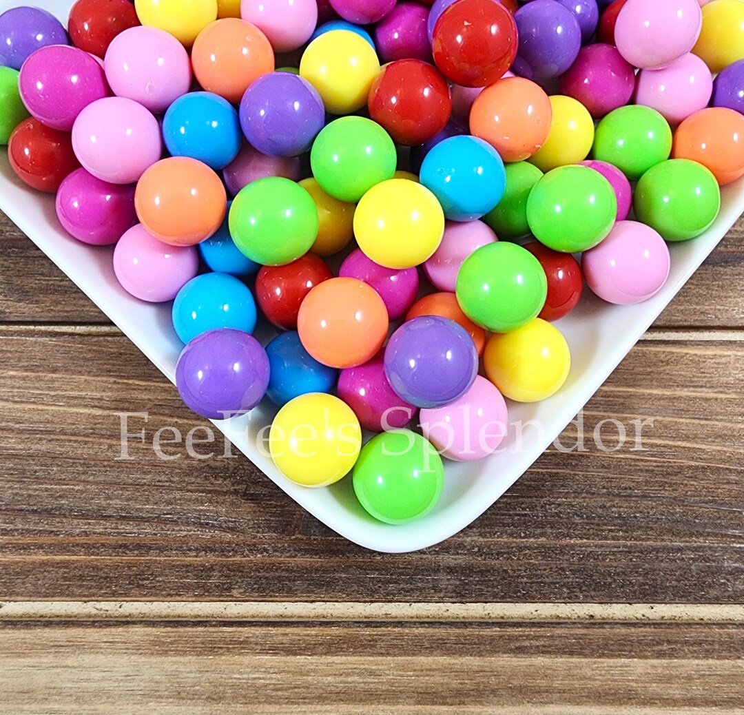 10 Pcs Resin Cabochon . Colorful Fake Gumballs . Resin Bubblegum . NO