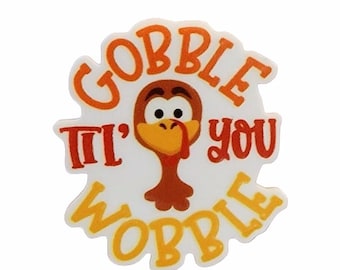 5pcs Turkey Planar Resin Flatbacks | Thanksgiving Cabochons | Gobble Til You Wobble | DIY Crafts & Accessories