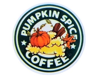 5 PCS Pumpkin Spice Coffee Planar Resin Flatbacks for Badge Reels, Phone Grips, DIY Magnets