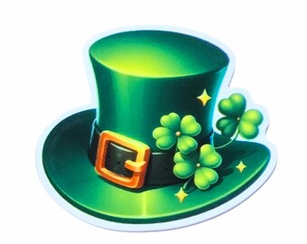 5 PCS "Leprechaun Hat" St. Patrick's Day Planar Resin Flatbacks for Badge Reels, DIY Magnets, Tumbler Toppers