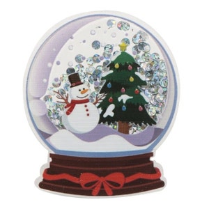 4pcs Christmas Resin Shakers | Holiday Glitter Flatbacks | Snow Globe Cabochon | Snowman Charms