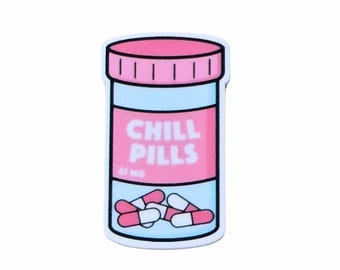 5 PCS "Chill Pill" Resin Flatbacks for Healthcare Worker Badge Reels, DIY Pen Toppers, Magnets