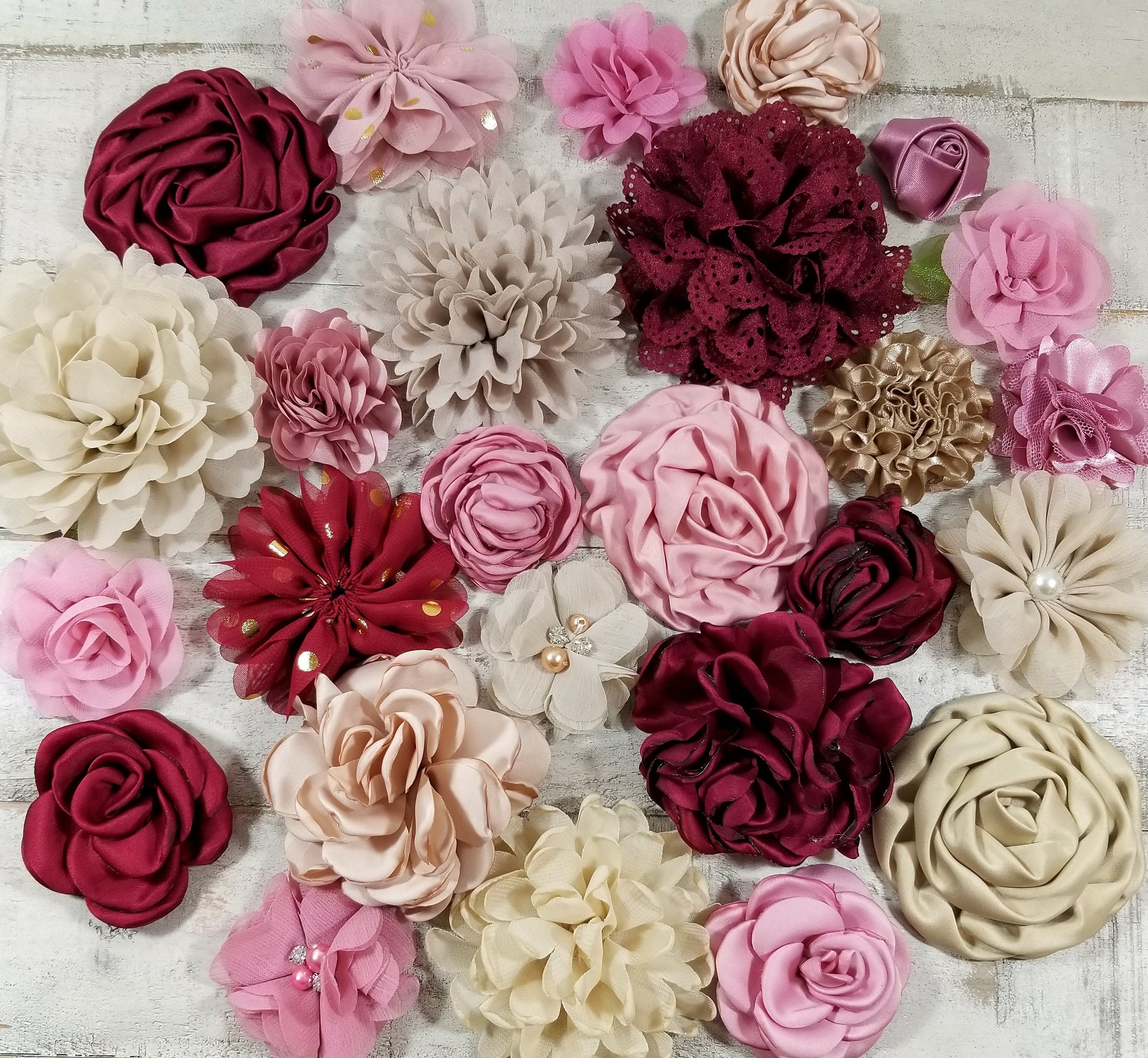 25 flowers per bag Supply Shop 1 Large Peony bag Silk Flower Wholesale DIY Headband Supplies