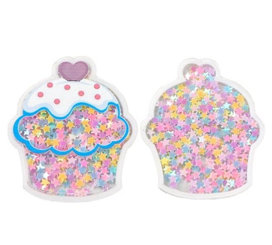 Resin Shakers 2.5 Sequin Cupcake Glitter Acrylic Etsy