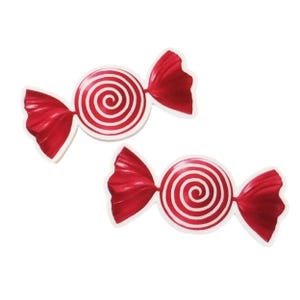 5 Christmas Planar Resin Flatbacks | Peppermint Cabochon | Candy Charms | DIY Holiday Craft Embellishments