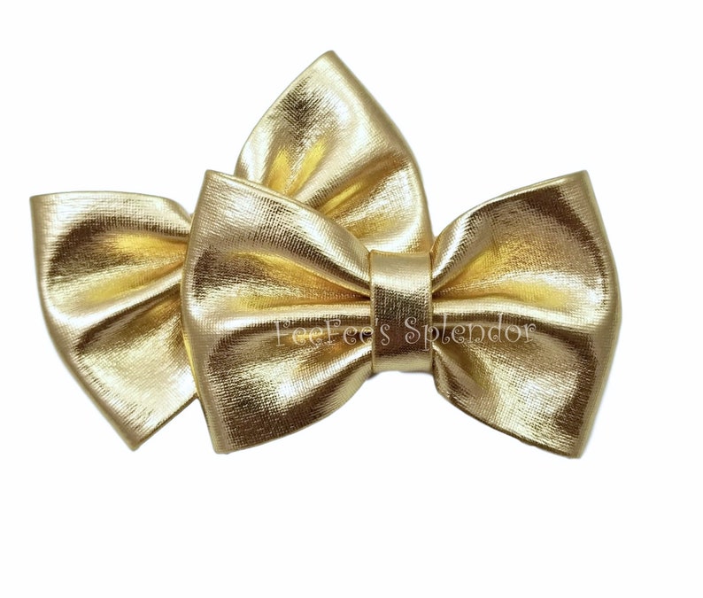 DIY headbands /& hair bows Light pink 3/" metallic fabric bow tie