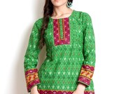 Women Green Printed Kurti  (Perfect Gift For Women) Super Fast Delivery : Your Daughter, GF and Wife will have big Smile and Happiness