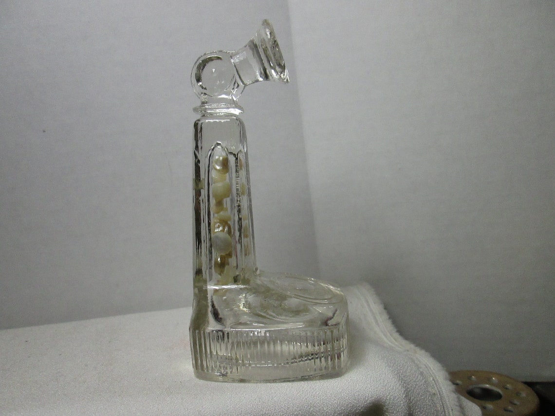 Vntage Old Fashioned Glass Telephone Childs Candy Container Etsy