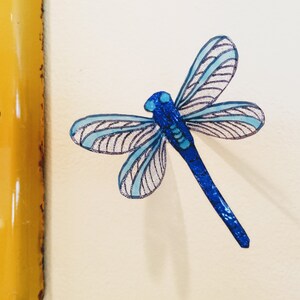 Blue dragonfly wall decal,dragonfly suncatcher