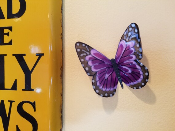 Purple monarch 3D wall decal, butterfly window sticker